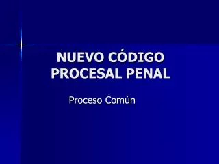 nuevo c digo procesal penal