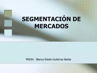 segmentaci n de mercados