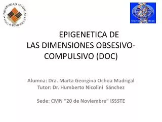 EPIGENETICA DE LAS DIMENSIONES OBSESIVO-COMPULSIVO (DOC)