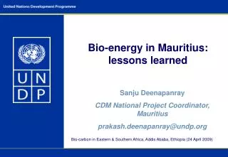 Bio-energy in Mauritius: lessons learned