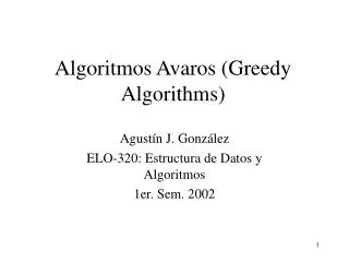 algoritmos avaros greedy algorithms