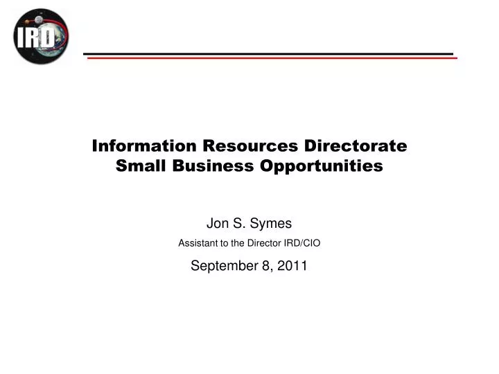information resources directorate small business opportunities