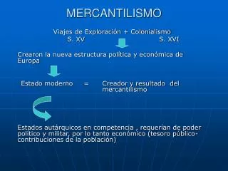 mercantilismo