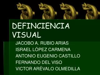 DEFINCIENCIA VISUAL