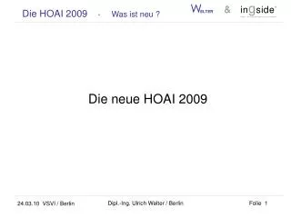 Die neue HOAI 2009