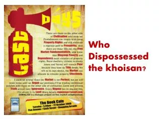Who Dispossessed the khoisan?