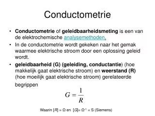 Conductometrie