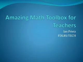 Amazing Math Toolbox for Teachers