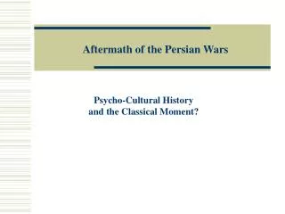 Aftermath of the Persian Wars