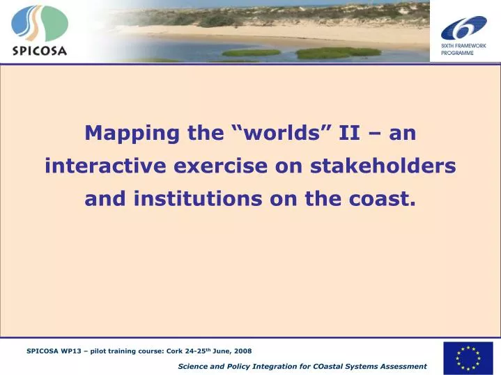 mapping the worlds ii an interactive exercise on stakeholders and institutions on the coast
