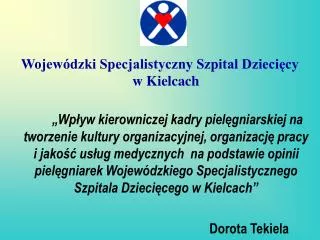 Wojewódzki Specjalistyczny Szpital Dziecięcy w Kielcach