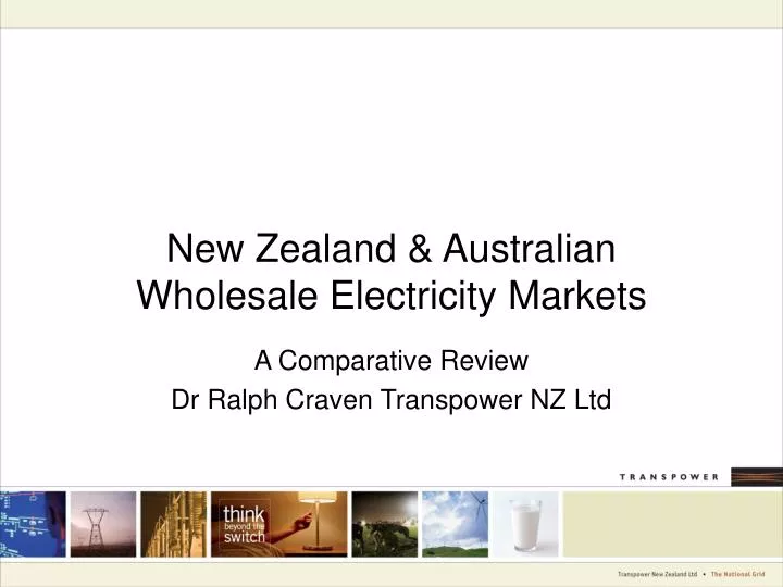 new zealand australian wholesale electricity markets