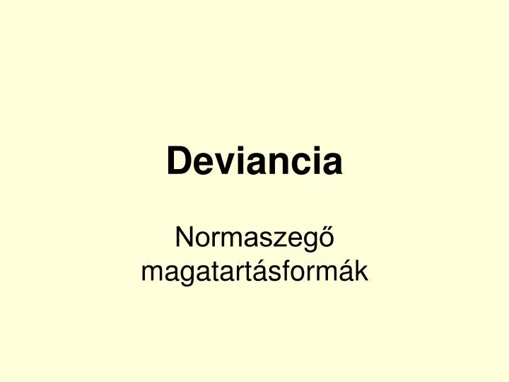 deviancia