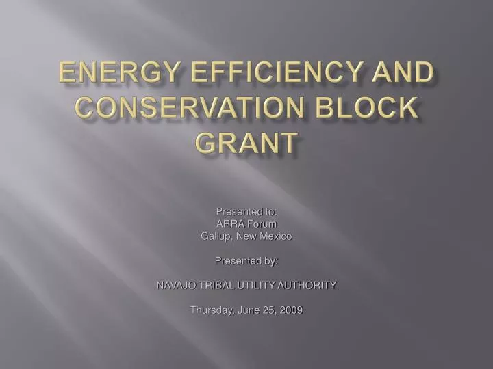 energy efficiency and conservation block grant