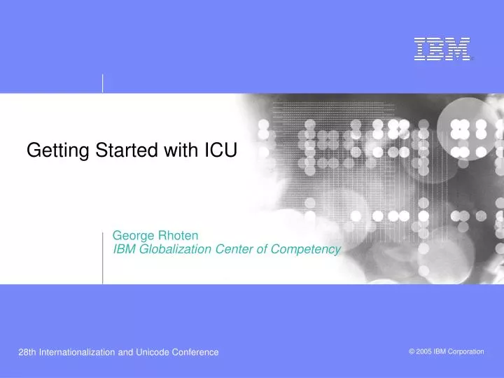 getting started with icu