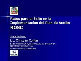 retos para el xito en la implementaci n del plan de acci n rosc