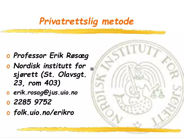 privatrettslig metode