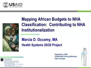 Mapping African Budgets to NHA Classification: Contributing to NHA Institutionalization