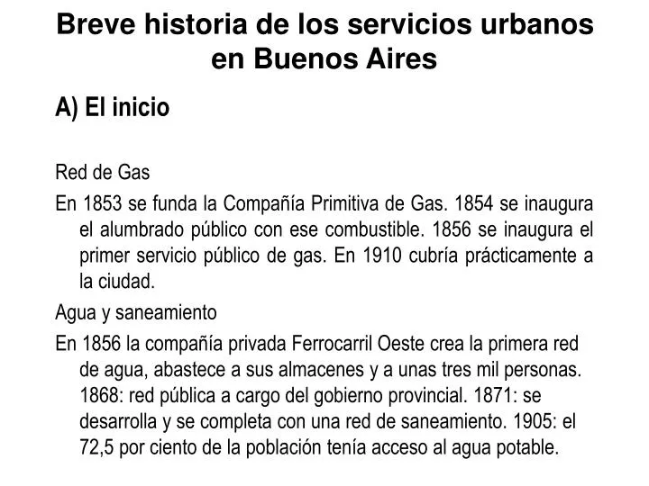 breve historia de los servicios urbanos en buenos aires