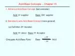 Acid-Base Concepts -- Chapter 15 - slide 1