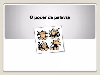 o poder da palavra
