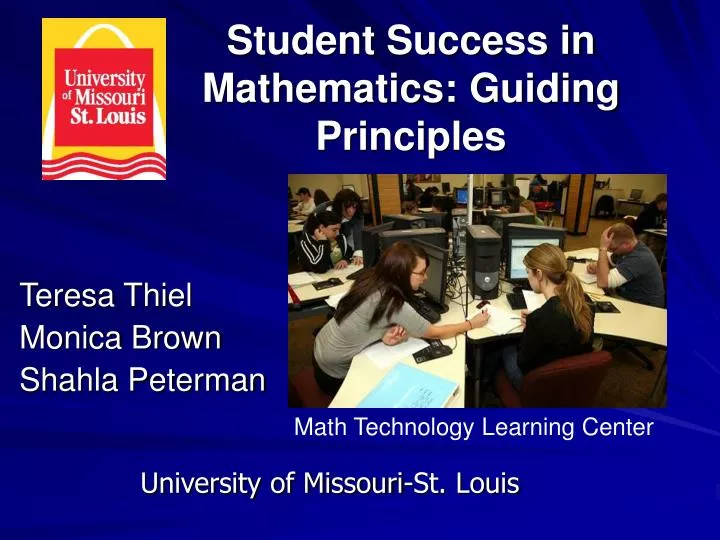 student success in mathematics guiding principles