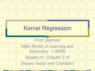 Kernel Regression