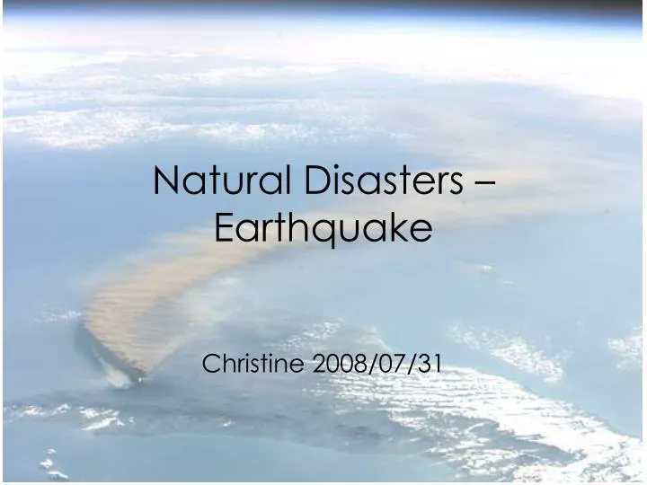natural disasters earthquake