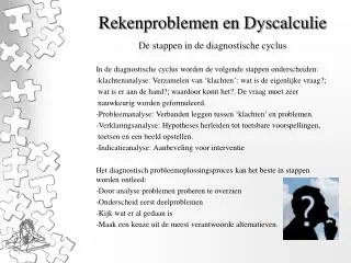 Rekenproblemen en Dyscalculie