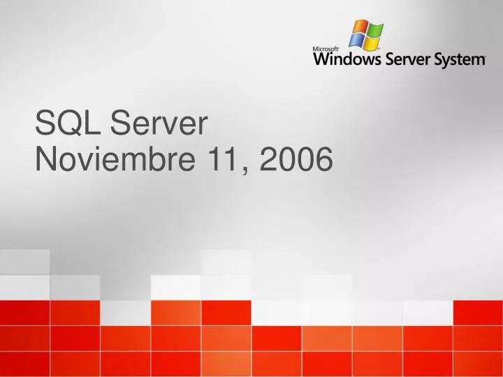sql server noviembre 11 2006