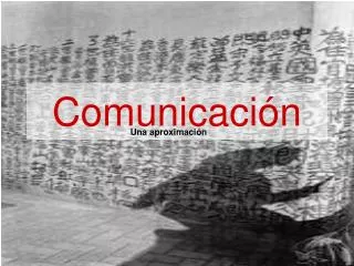 comunicaci n