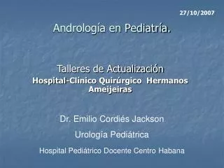 androlog a en pediatr a