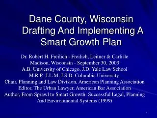 Dane County, Wisconsin Drafting And Implementing A Smart Growth Plan