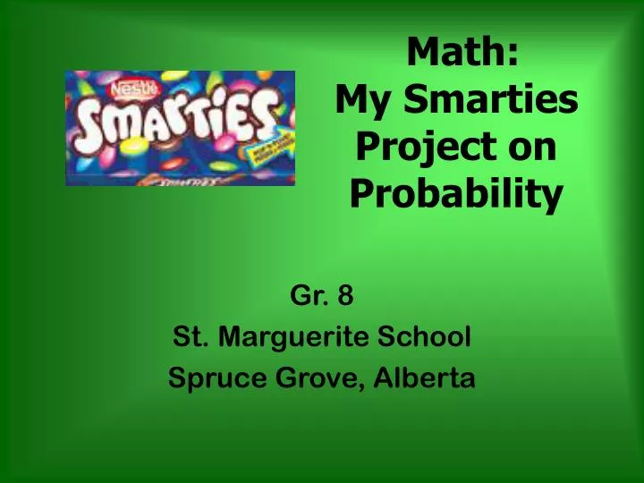 math my smarties project on probability