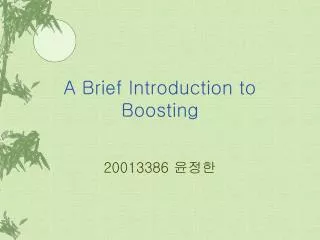 a brief introduction to boosting