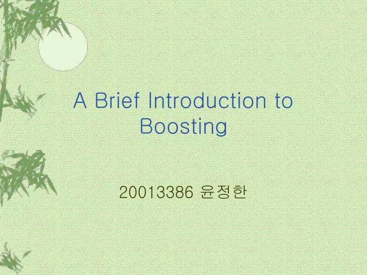 a brief introduction to boosting