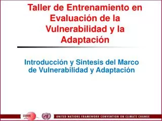 taller de entrenamiento en evaluaci n de la vulnerabilidad y la adaptaci n