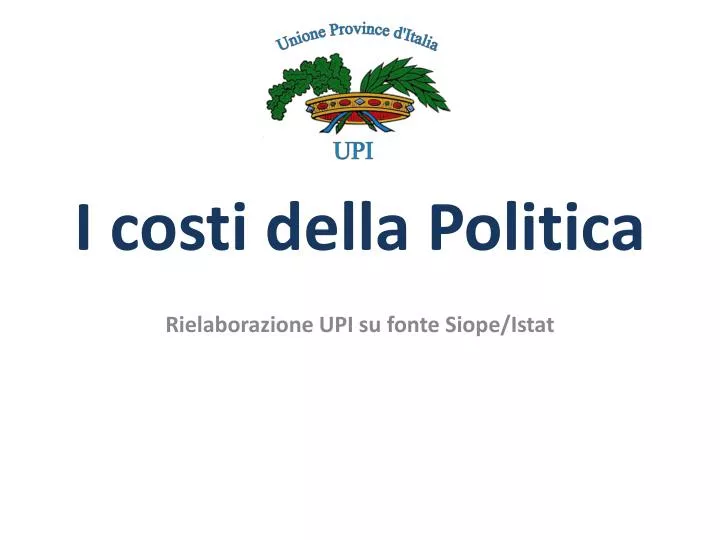 i costi della politica