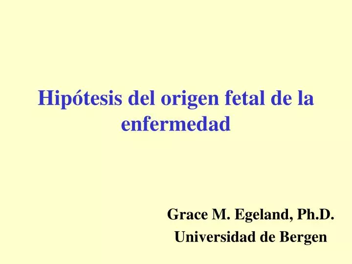 hip tesis del origen fetal de la enfermedad