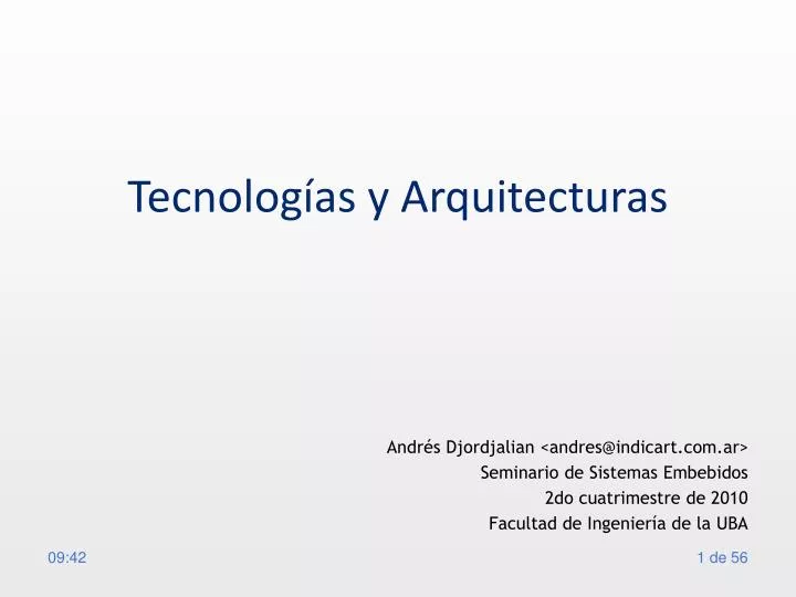 tecnolog as y arquitecturas
