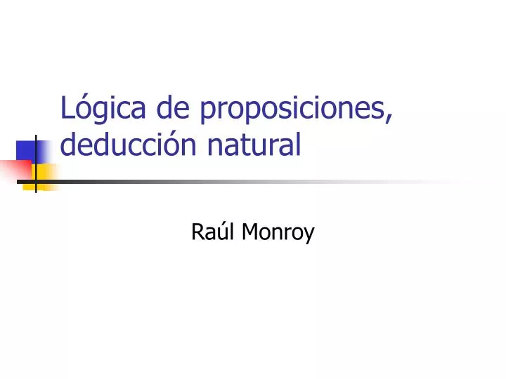 l gica de proposiciones deducci n natural