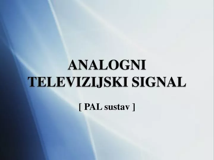 analogni televizijski signal