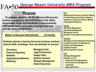 George Mason University MBA Program
