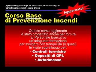 Corso Base di Prevenzione Incendi