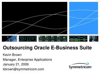 Outsourcing Oracle E-Business Suite