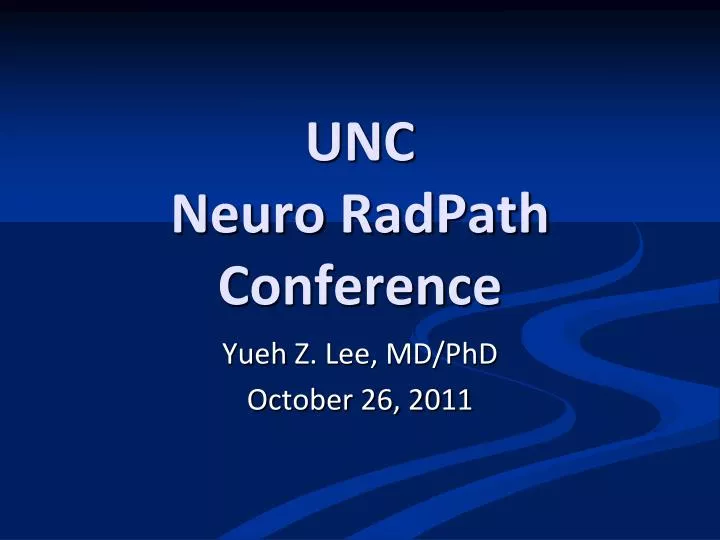 unc neuro radpath conference