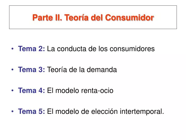 parte ii teor a del consumidor