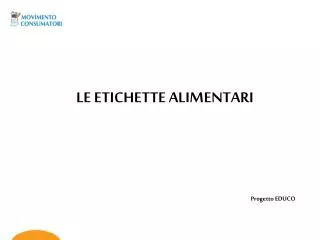 le etichette alimentari