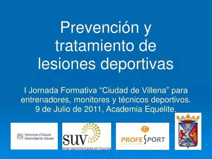 prevenci n y tratamiento de lesiones deportivas