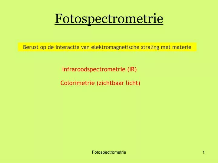 fotospectrometrie